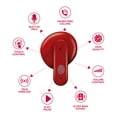 thumbnail image 4 of RCA Wave-78 True Wireless Earbuds, Bluetooth, 20H Playtime, Red, 4 of 4