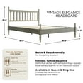 thumbnail image 6 of East West Furniture Queen Wooden Platform Bed Frame, Weathered Gray Oak Finish, Traditional Style, 6 of 6