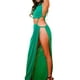 thumbnail image 5 of VISgogo Vestido Largo para Mujer, Hombro Oblicuo Hueco hacia Fuera Color Sólido Vestido de Una Pieza con División Alta VISgogo moda, 5 of 9
