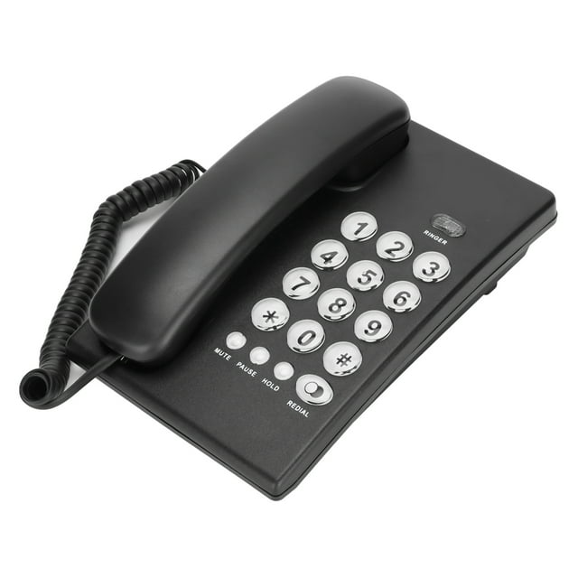 Teléfono con Cable de Escritorio Pantalla LCD Teléfono Fijo de Escritorio Multifunción para Oficina en Casa Hotel Plug and Play ANGGREK