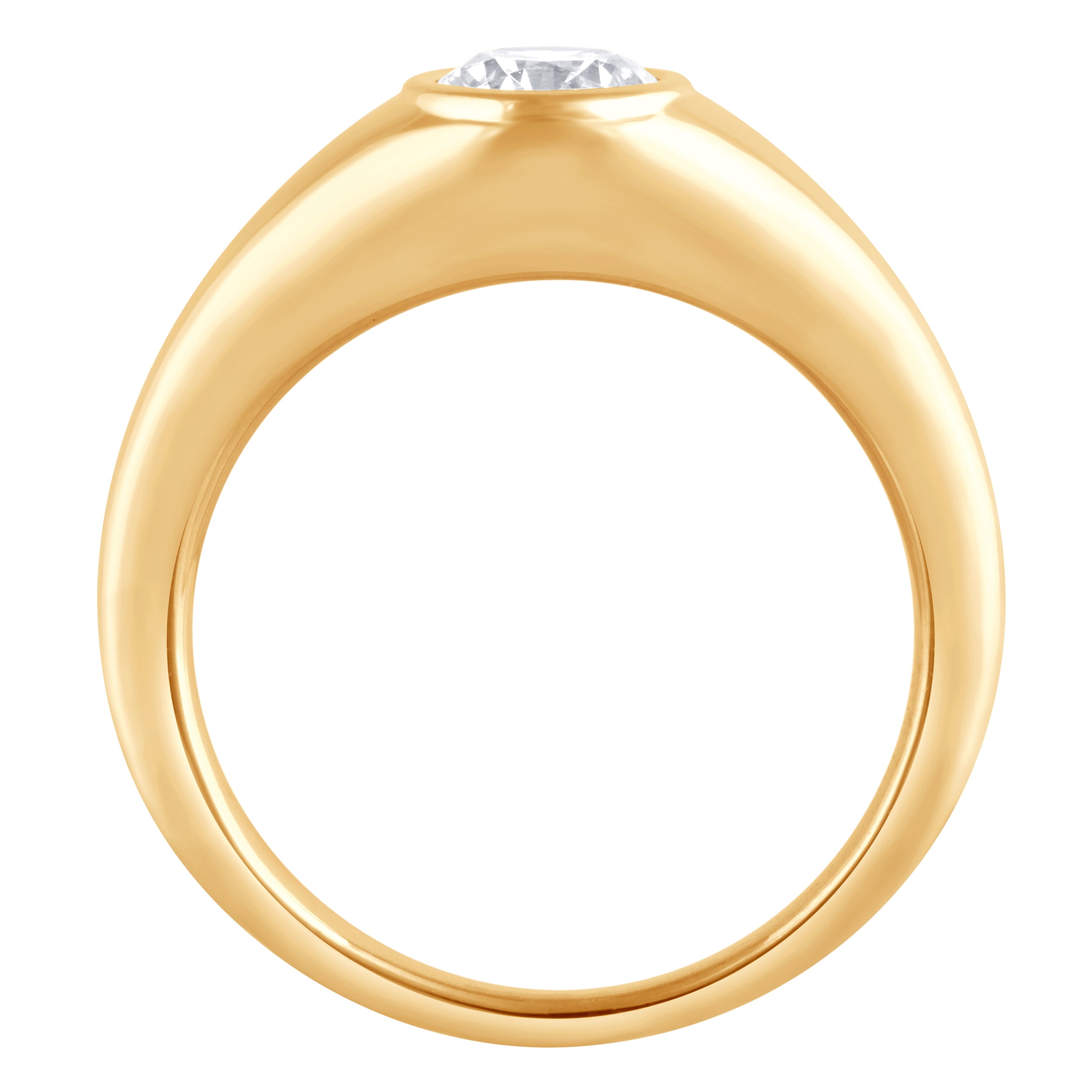Unique Moments 0.62 Ctw Lab Grown Diamond Ring in Sterling Silver Yellow  Plated for Women (HI-SI/I1)