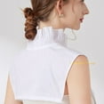 thumbnail image 6 of LoudSung Fake Collar Detachable Half Shirt Blouse False Collar Cardigan Ruffle V Stand Type for Women Girls, 6 of 7