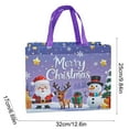 thumbnail image 3 of Christmas Gift Bags Non-Woven Fabric Reusable Holiday Present Bags with Handles for Gift Wrapping Party Favors(Purple-B), 3 of 6