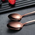 thumbnail image 2 of ReaNea 40 Piece Rose Gold Silverware Set Stainless Steel Titanium Copper Plating Flatware Set,Spoons and Forks Cutlery Set Service for 8, 2 of 7
