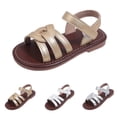 thumbnail image 2 of Ruyang Roman Sandals for Baby Girls Open Toe Cross Strap Rubber Sole Shoes Summer Lightweight Soft Sole Beach Sandals, 2 of 7