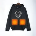thumbnail image 6 of guisaled Mens Heated Hoodies Unisex Heated Sweatshirt Hooded Pullover USB Electric 5 Heating Zones Outdoor Jackets Winter Warm Coats, 6 of 9