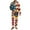 American Flag Sunflower, variant on Leopard Beige Pattern Mens Pajama Set Soft Button Down Pajamas Long Sleeve Pjs Sleepwear Loungear Comfy Sleep Sets with Pockets, Large