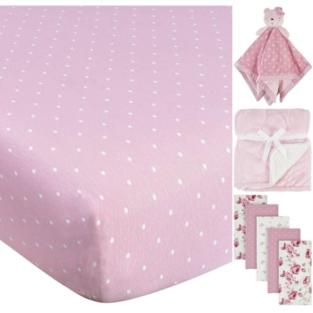 Modern Moments by Gerber Baby & Toddler Girls Bedding & Blankets Set, 8-Piece