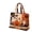 Orange, black, variant on Halloween Tote Bag Vintage Witch Pumpkin Print, Large Reusable Trick or Treat Shopping Bag, Double Layer Elastic Polyester Handbag for Women Girls Party Gift