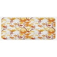thumbnail image 1 of Fall Kitchen Mat, Swirling Autumn Leaves Shady Seasonal Elements Aesthetic Nature Image, Plush Decorative Kitchen Mat with Non Slip Backing, 47" X 19", Yellow Orange, by Ambesonne, 1 of 1