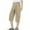 Khaki, variant on LIaqionyy Kids Capri Pants Loose Wide Leg Elastic Waist Casual Lounge Cropped Pants with Pockets