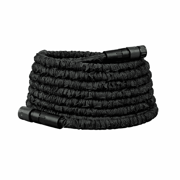 Expandable Garden Hose 50FT with Fabric Cover, Lightweight Self-Expanding Hose for Yard and Outdoor Use, with Spray Nozzle