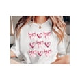 thumbnail image 1 of Playful Style| Women's Valentine's Day T-Shirt - Cute Cartoon Hearts & Bows Graphic, Casual Round Neck, Soft Perfect for Spring & Summer Tee For Adult, Men, Women, Teen, Teenager, Adolescent, Youth, 1 of 6