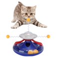 thumbnail image 4 of Turntable Track Toy, Circle Tracking Healthy Materials Puzzle Food Cat Food Dispensing Toy  For Indoor Kittens, 4 of 8