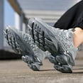 thumbnail image 3 of Men's Fashion Sneakers - Geometric Pattern, Breathable Fabric Upper, MD Sole, EVA Insole, Low Top Casual Street Sports Shoes for All-Season Running & Daily Wear, Daily Wear Shoes, 3 of 9