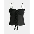 thumbnail image 5 of No Boundaries Chiffon Ruffle Tie Front Cami, Women's, 5 of 5