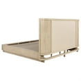 thumbnail image 3 of Benjara Lno California King Platform Bed- Beige Upholstered Headboard- Brown, 3 of 6