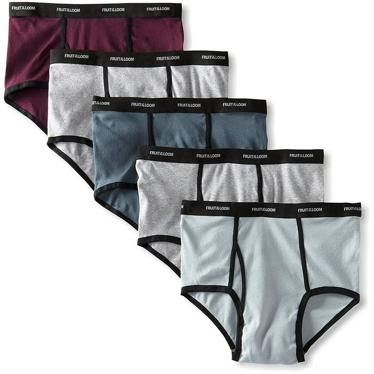 Fruit of the Loom Men's Cotton Fashion Briefs Small 30-32 (5-Pack)  (Assorted) 