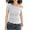 White, variant on yillto Women's off Shoulder Tops Summer Casual Short Sleeve T Shirts Solid Color Slim Tee Clothes