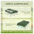 thumbnail image 4 of 2-Person Folding Camping Cot Portable Outdoor Bed Set with Sleeping Bag, Inflatable Air Mattress, Pillows and Carry Bag, Soft and Comfortable for Outdoor Travel Camp Beach Vacation, 4 of 9