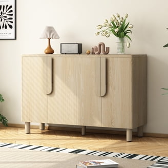 Aprilsoul Cambridge Series Buffet Sideboard With 4 Drawers & 2 Cabinets - Retro Blue, 46"L, Solid Wood