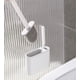 thumbnail image 3 of Estrela 2 Stück Toilettenbürste Silikon Wandmontage,WC Bürste Silikon und Halter,Langer Stiel klobürste Set - hellgrau, 3 of 7