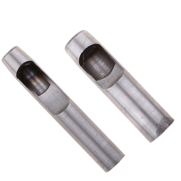 2 uds de artesanía de cuero de acero para correa de cinturón correa de reloj de cintura DIY herramienta de p Macarena Punzón hueco redondo