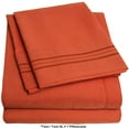 thumbnail image 2 of Sweet Home Collection Queen Sheet Sets, Classic 1800 Series Deep Pocket 4 Piece, Luxury Soft Microfiber Bed Sheet Sets, Rust, 2 of 4