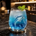 thumbnail image 5 of Ocean Animal Stemless Wine Glass, Coastal Nautical Table Decor, Sea Creature Themed Drinking Cup, Beach House Home Decor, Summer Party Tableware Accent, 5 of 6