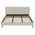 thumbnail image 4 of Mr. Kate Daphne Upholstered Bed with Vertical Channel Tufted Headboard, King, Ivory Velvet, 4 of 26