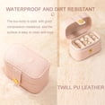 thumbnail image 4 of RUseeN Small Travel Jewelry Box Case and Organizer Case For Ring Stud Earring, Gift for Women and Girls , Pink, 4 of 7