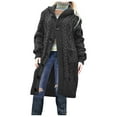 thumbnail image 2 of Feancey Women's Thick Cable Knit Cardigan Sweater Long Hooded Button Open Front Cardigans Winter Fashion Chunky Knitted Coats with Pockets Black XXL, 2 of 6