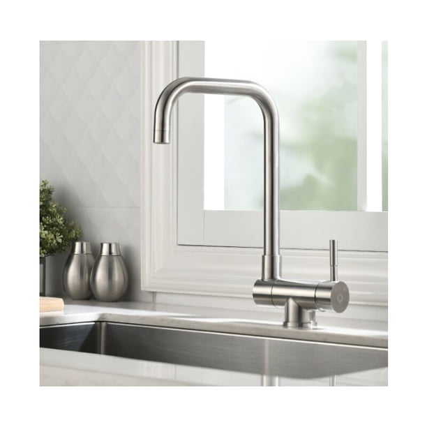 XJTNLB Grifo Fregadero Abatible Y Extraible Oro Cepillado Grifo De Cocina Plegable Con Ventana Frontal Grifos Cocina Fregadero Extraible 2 Funciones Caño