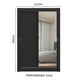thumbnail image 3 of Ropero Closet Madesa Vivare 2 Puertas 1 Espejo Color Negro 1, 3 of 10