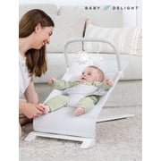 Baby Delight Alpine Portable Baby Bouncer, 3-Position Recline, Lightweight & Foldable, Driftwood Grey
