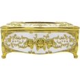 thumbnail image 3 of Rectangular tissue box holder for car kitchen table bedroom bar napkin box cover golden silver, 3 of 4