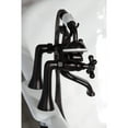 thumbnail image 4 of Kingston Brass KS268ORB Kingston 7" Center Deck-Mount Clawfoot Tub Faucet with Hand Shower, Oil Rubbed Bronze, 4 of 8