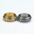 thumbnail image 4 of K-KED Astronomical Ball Pattern Personalized Rotating Stainless Steel Rings Size 6-13-13-Gold, 4 of 6
