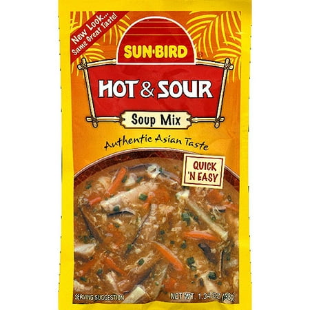 Sun-Bird Hot & Sour Soup Mix, 1.34 oz, (Pack of (Best Hot And Sour Soup Mix)