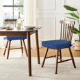 thumbnail image 3 of Indoor Chair Cushions for Dining Chairs, D-Shaped Chair Pads with Ties, Non Slip Dining Chair Cushions, 17" x 16" x 2.5", Blue, 4 Pack, 3 of 14