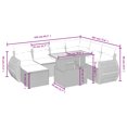 thumbnail image 2 of vidaXL 8 Piece Garden Sofa Set with Cushions Grey Poly Rattan, 2 of 5