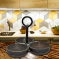 thumbnail image 4 of IH Casa Decor Gray Acacia Wood With Riveted Gunmetal 3 Section Server, 4 of 5