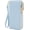 Light Blue, variant on Double Zip Around PU Leather Wristlet Cell Phone Wallet