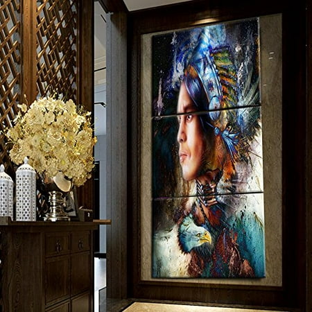 Native American Indian Chief Western Painting On Canvas Extra Large Wall Art Home Decor For Living Room Modern Artworks Posters And Prints Pictures 3 Pcs Framed Gallery Wrapped Stretched 28 Wx60 H Canada - Large Wall Art For Living Room India Native American Indian Chief Western Painting On Canvas Extra Large Wall Art Home Decor For Living Room Modern Artworks Posters And Prints Pictures 3 Pcs Framed Gallery Wrapped Stretched 28 Wx60 H Canada - Large Wall Art For Living Room India