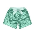 thumbnail image 3 of Girls' Sequin Shorts Bow-Detail Sparkly Elastic Waist Shorts Festive Performance & Dance Shorts for Events (0-10Y), 3 of 6