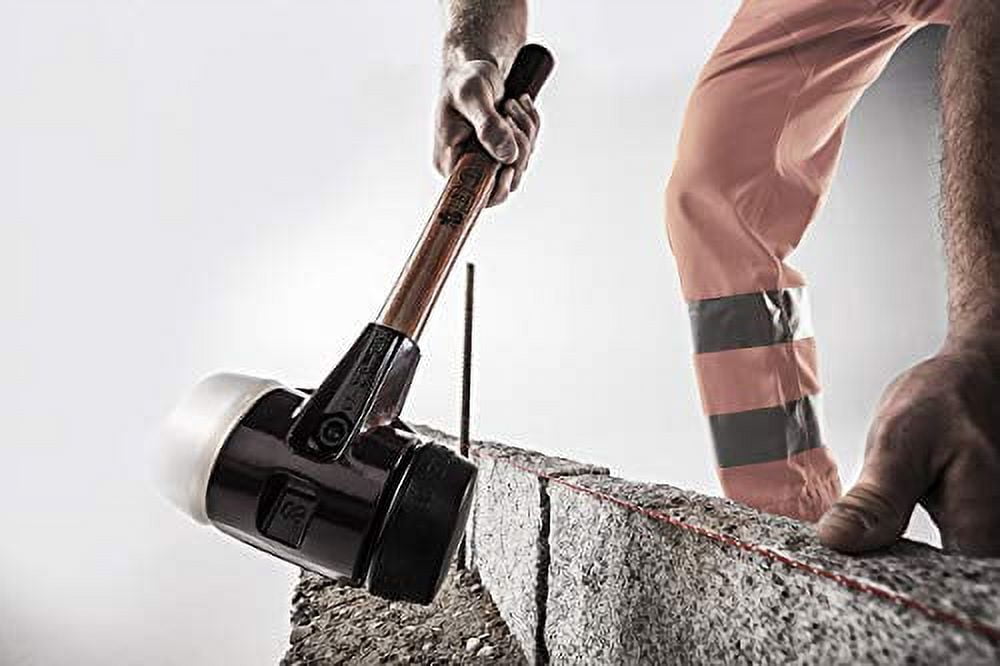 Halder Simplex Mallet with Black Rubber/Nylon Inserts and Cast Iron Housing, 3.15" / 101.94 oz.