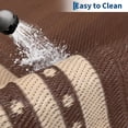 thumbnail image 6 of HIWEAVER Brown 8' x 10' Outdoor Rug PP Plastic Straw Woven Waterproof Patio Rug with Border Portable Outside Carpet for Balcony Deck Picnic Garden Decor, 6 of 7