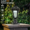 thumbnail image 5 of Solar Post Lights 18.5'' H Aluminum Solar Lamp Post Light, White light (6500-7000K), warm light (2900-3200K) LED Pole Lights Outdoor for Pathway Pillar Yard Patio, Remote Control, 5 of 9