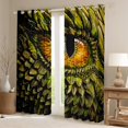 thumbnail image 2 of Yellow Dragon Eye 2 Panels 38"Wx54"L Curtains & Drapes,Antique 3D Dragon Blackout Curtains Gothic Curtains,Mythical Animal Curtains Artistic Fantasy Living Room Decor Aesthetic, 2 of 6