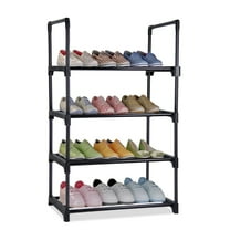TEEMARS Shoe Rack Organizer for Entryway Closet, 4 Tiers Metal Shoe Storage Shelf for 8 Pairs Shoe and Boots, Space Saving Large Shoe Cabinet for Bedroom Cloakroom Hallway